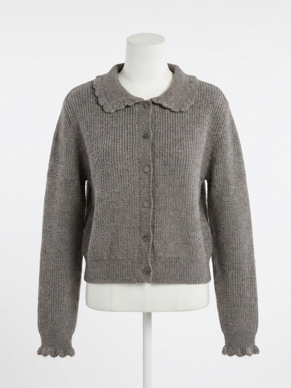 NEW PINCH janae eyelet detail cardigan in grey